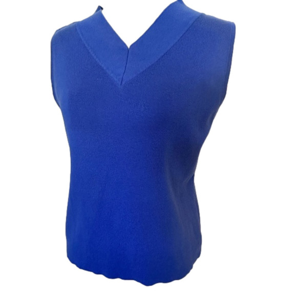 Sag Harbor 100% Cotton V-Neck Shell - Picture 1 of 4